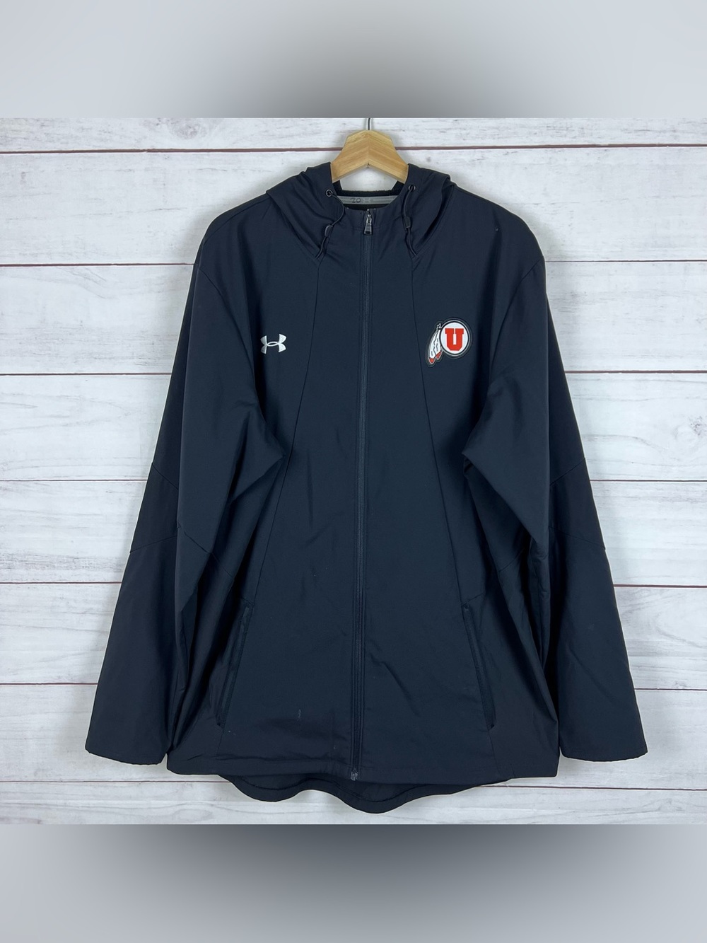 Utah Utes Under Armour Team Player Issued Linebacker Devin Lloyd Zip Jacket XL